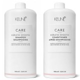 Pachet 1 Keune Care Keratin Smooth 1000 ml - Sampon si Balsam